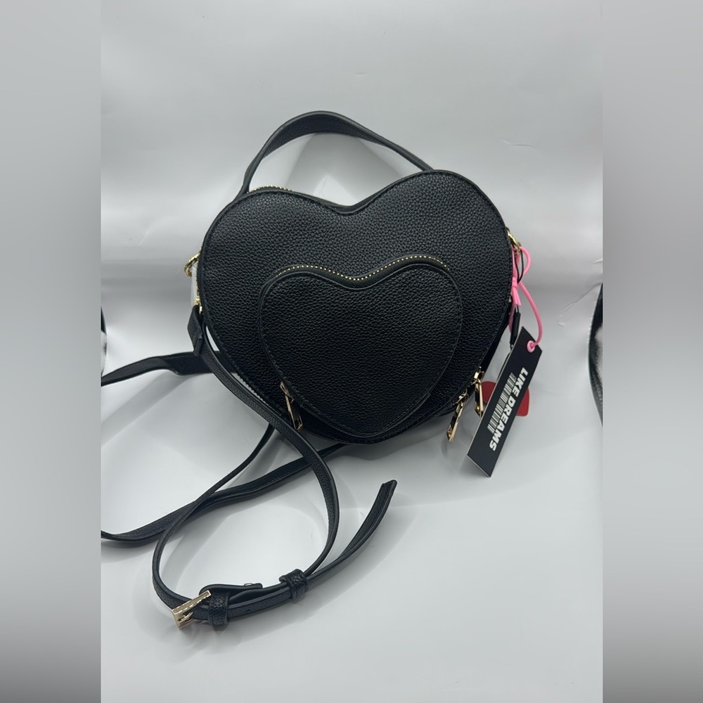 Like Dreams Black Heart Purse NWT